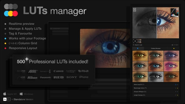 LUTs Manager: Real-Time Bulk Previews Tool & 500 LUTs for Effortless Professional Color Grading（553905）-技能树